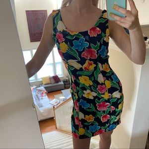 Vintage 90s mini sundress floral print